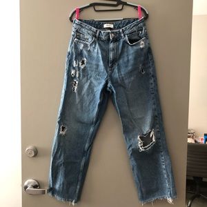 Distressed Mom Jeans